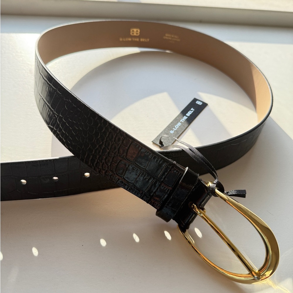B-low the belt - Black Croc Belt